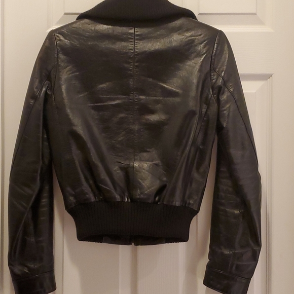 Leather bomber jacket size extra small - Picture 2 of 6